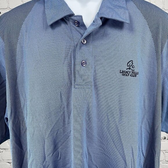 Tehama Legacy Hills Golf Club Polo Short Sleeve Blue Shirt Button Up Size 2XL - Picture 6 of 14